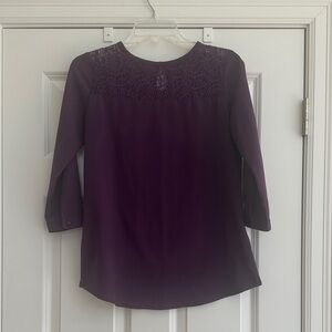 Van Heusen Deep Purple Lace Blouse